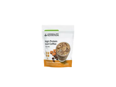 High Protein Iced Coffee - Caramel Macchiato