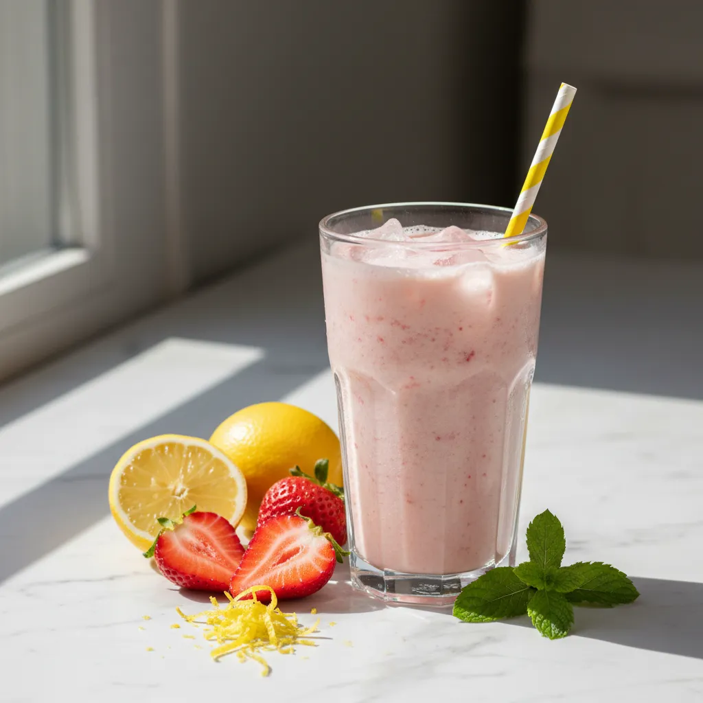 Strawberry Lemonade Protein Shake — Light Recipe